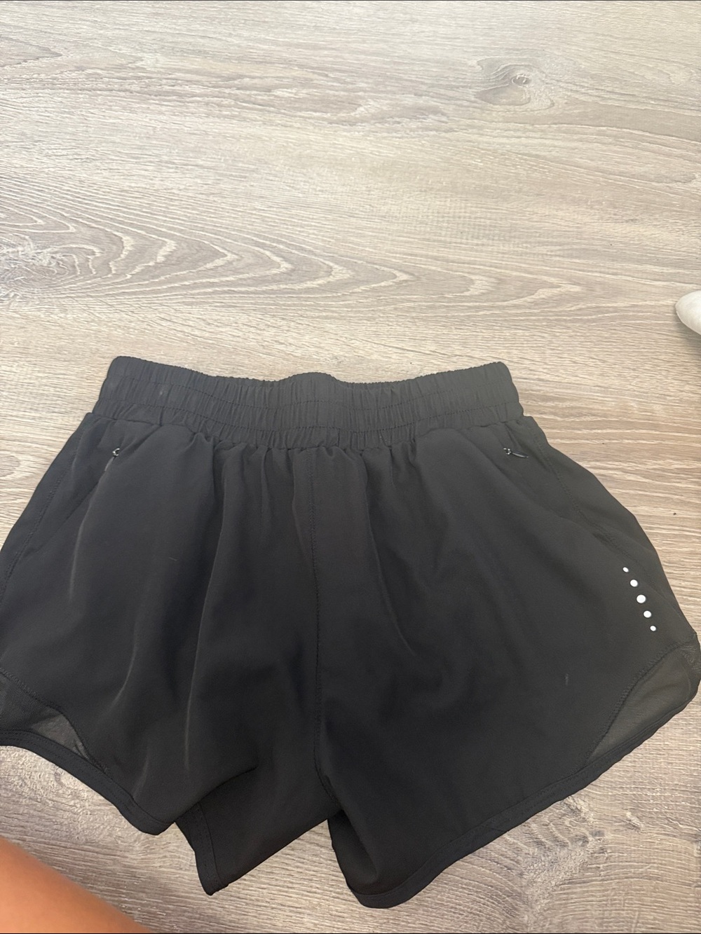 Amazon Women's Black Athletic Shorts with Reflective Dots